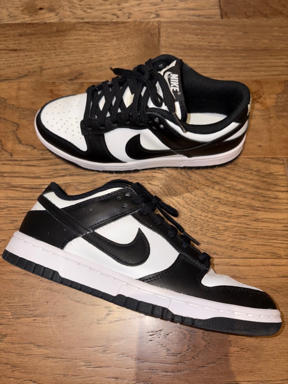 Nike Black and White Low-Top Dunk Sneakers